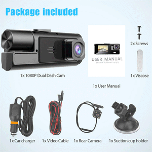 HD 1080P Car Dual Lens Dash Cam G-Sensor 2\" Camera Loop Recording Dual Len Us